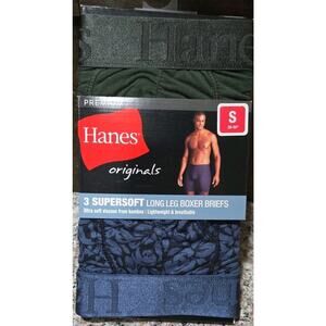 hanes original ultimate mens super soft long leg boxer S